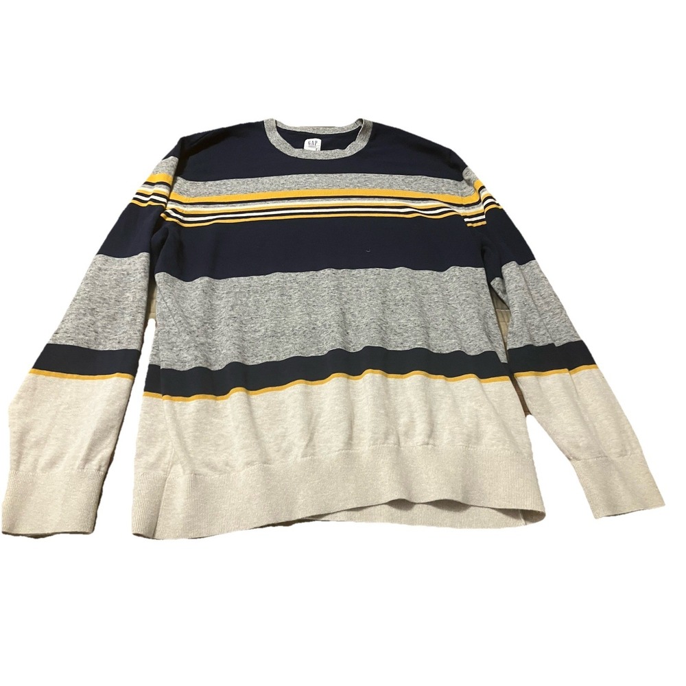 Vintage Gap Knit Cotton Sweater Men's XL Multi Color